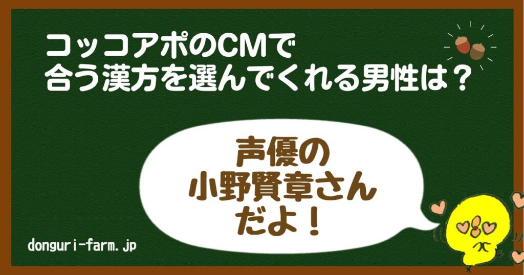 コッコアポCM男性