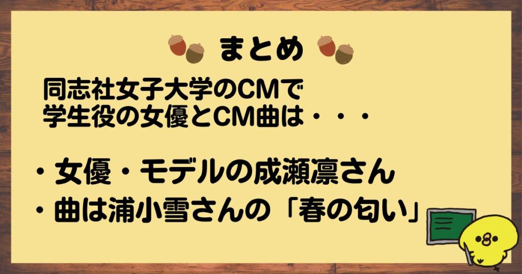 同志社女子大学CMまとめ